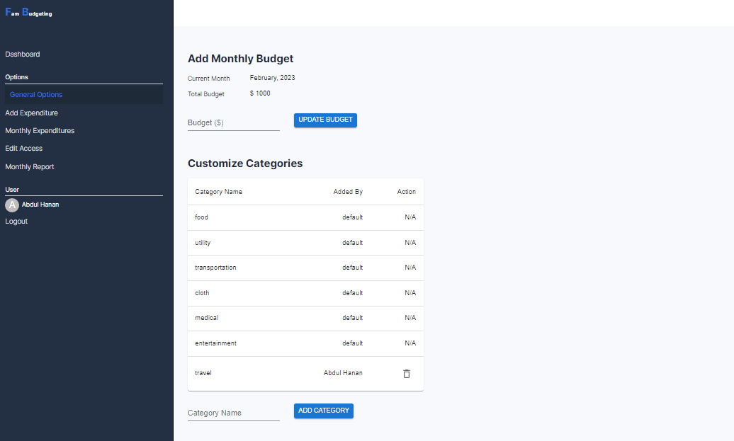 Family Budget Application screenshot 5